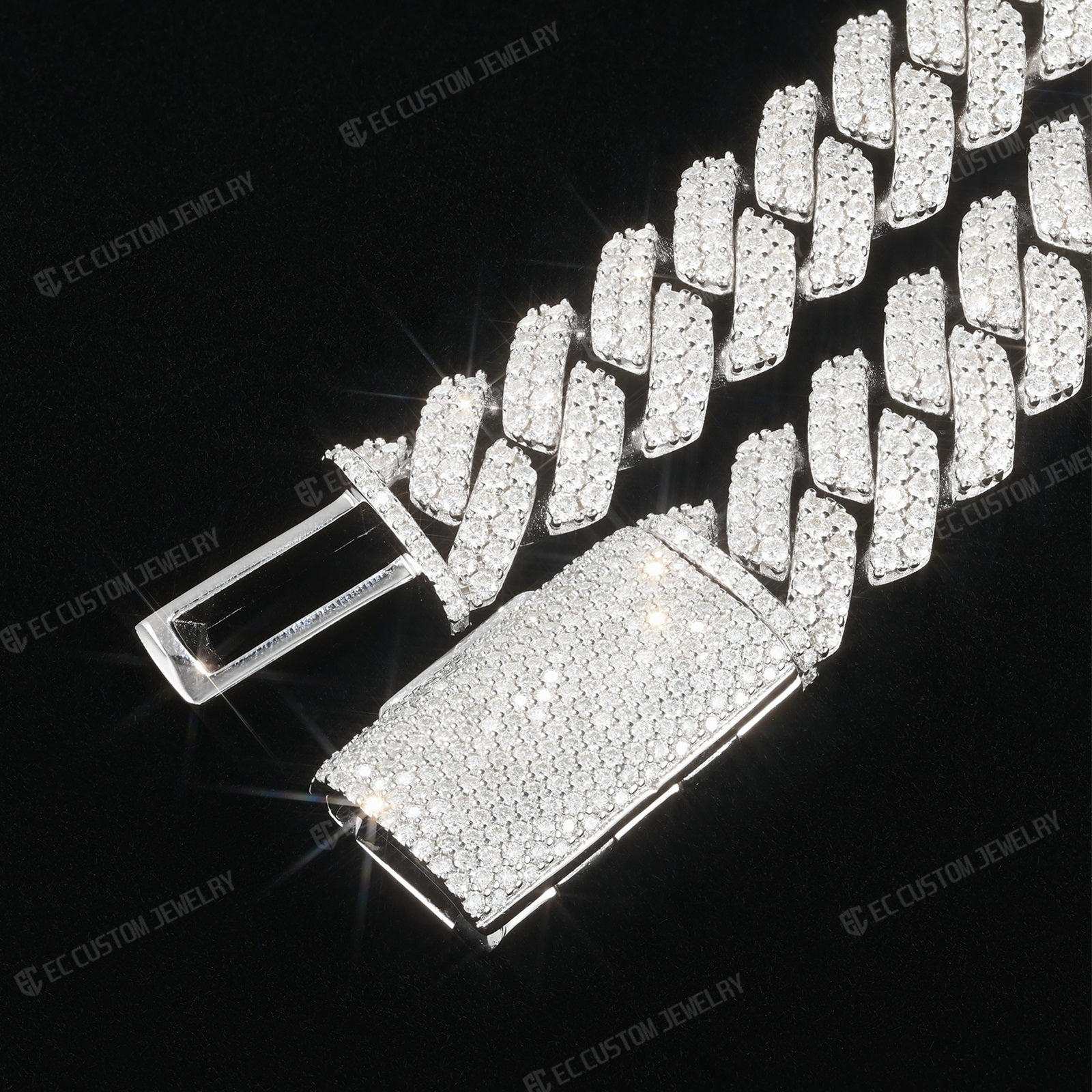 14MM ICED OUT SHINING CUBAN LINK CHAIN NECKLACE DIAMOND - HIP HOP EC CUSTOM JEWELRY 4