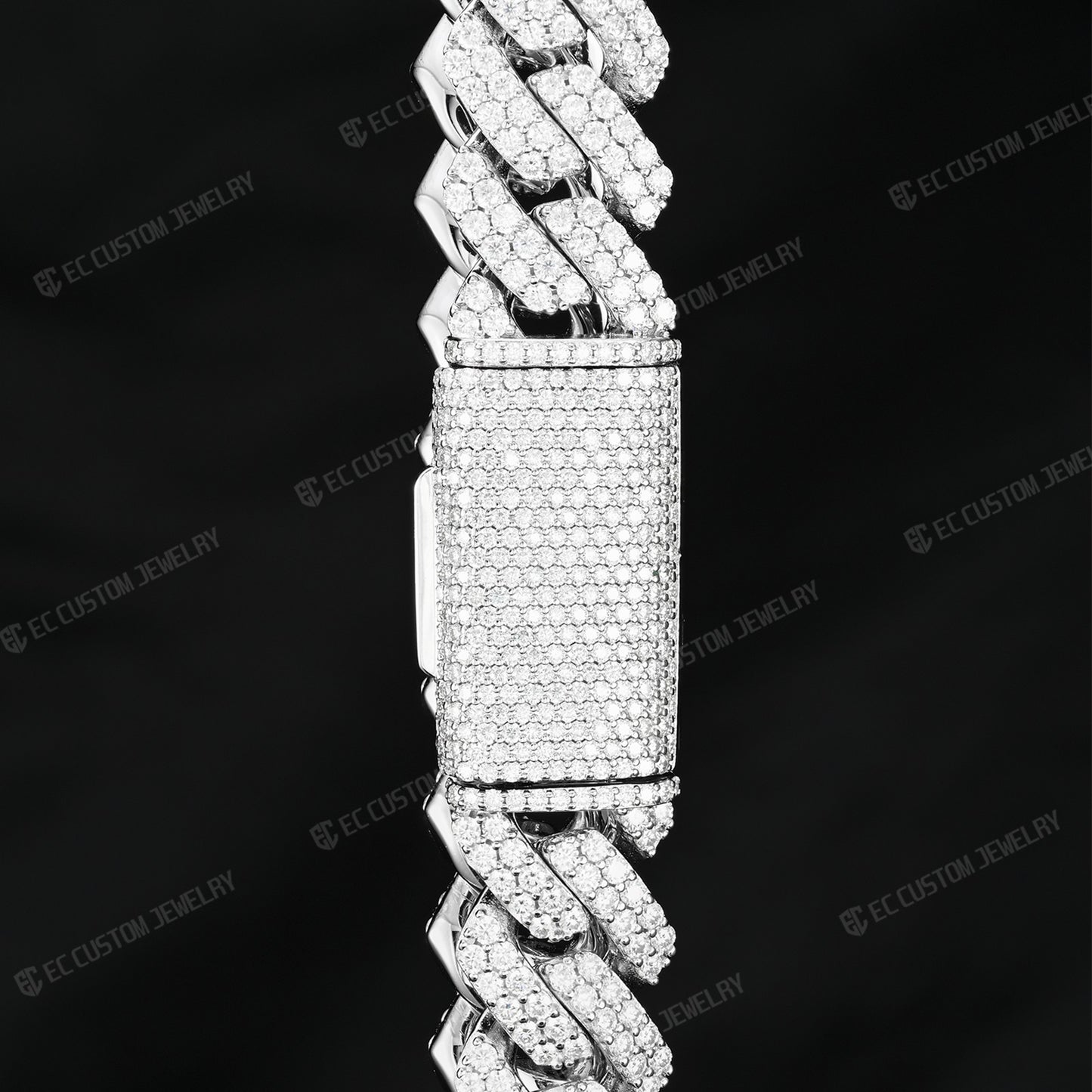14MM ICED OUT SHINING CUBAN LINK CHAIN NECKLACE DIAMOND - HIP HOP EC CUSTOM JEWELRY 6