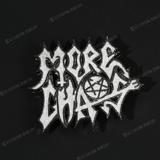 More Chaos Iced Out Belt Buckle Hip Hop Accessories