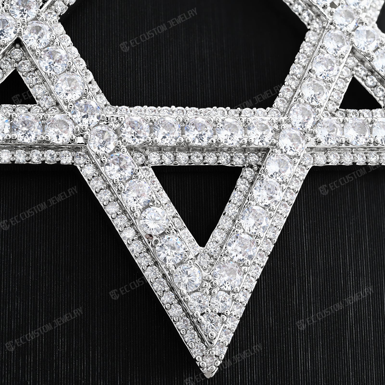 Ultimate Round Heart Pentagram Moissanite Pendant Hip Hop 10