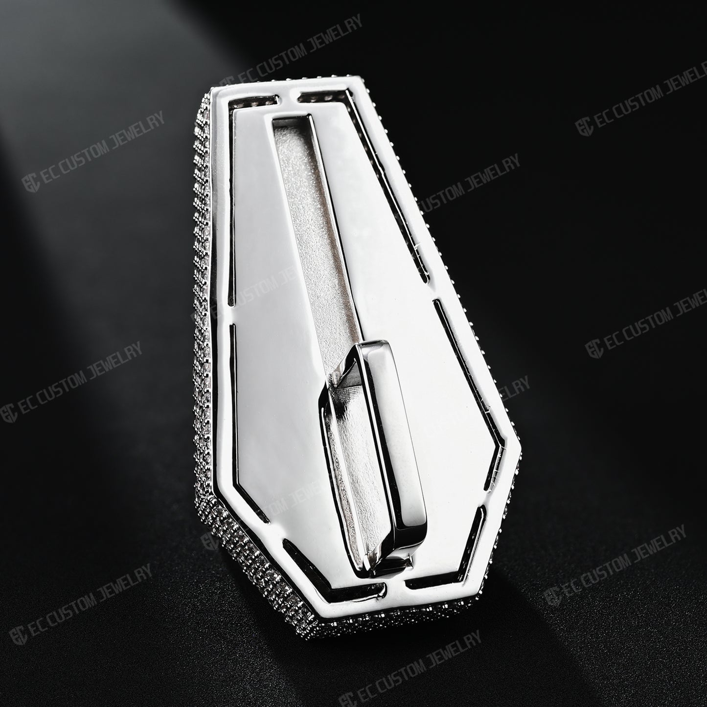 iced out Exquisite Diamond Coffin Cross upside down uprignt changable Pendant Hip hop ec custom jewelry 5