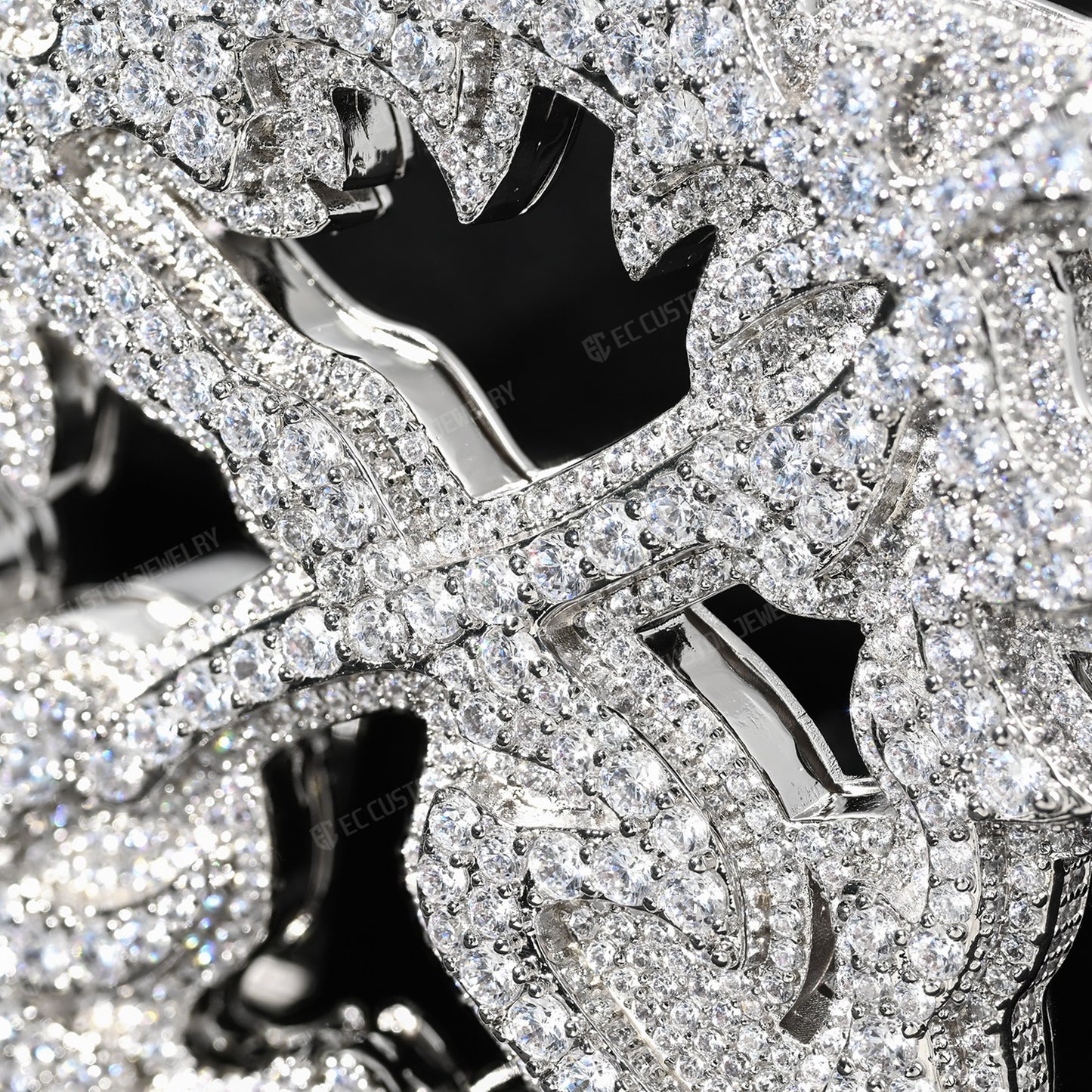 Dazzling Iced Out X Pendant Standard Size