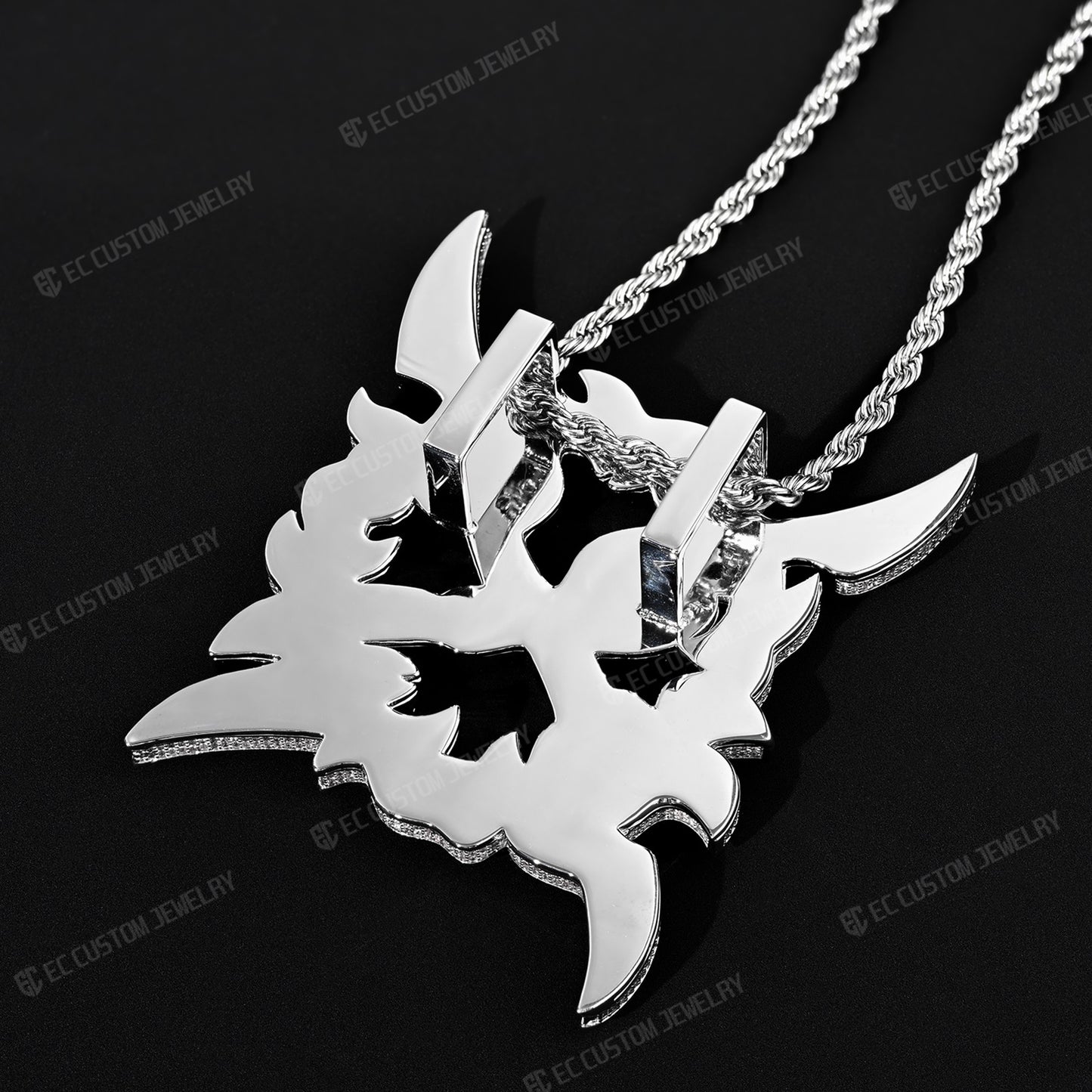 Dazzling Iced Out X Pendant Standard Size