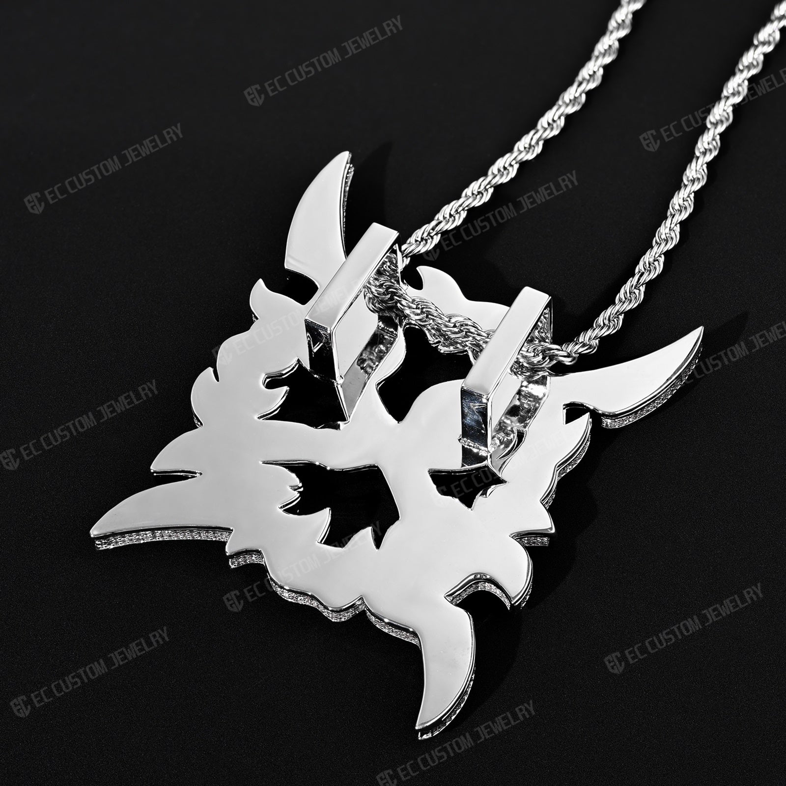 iced out x pendant ken carson jewelry S925 sterling silver opium gang