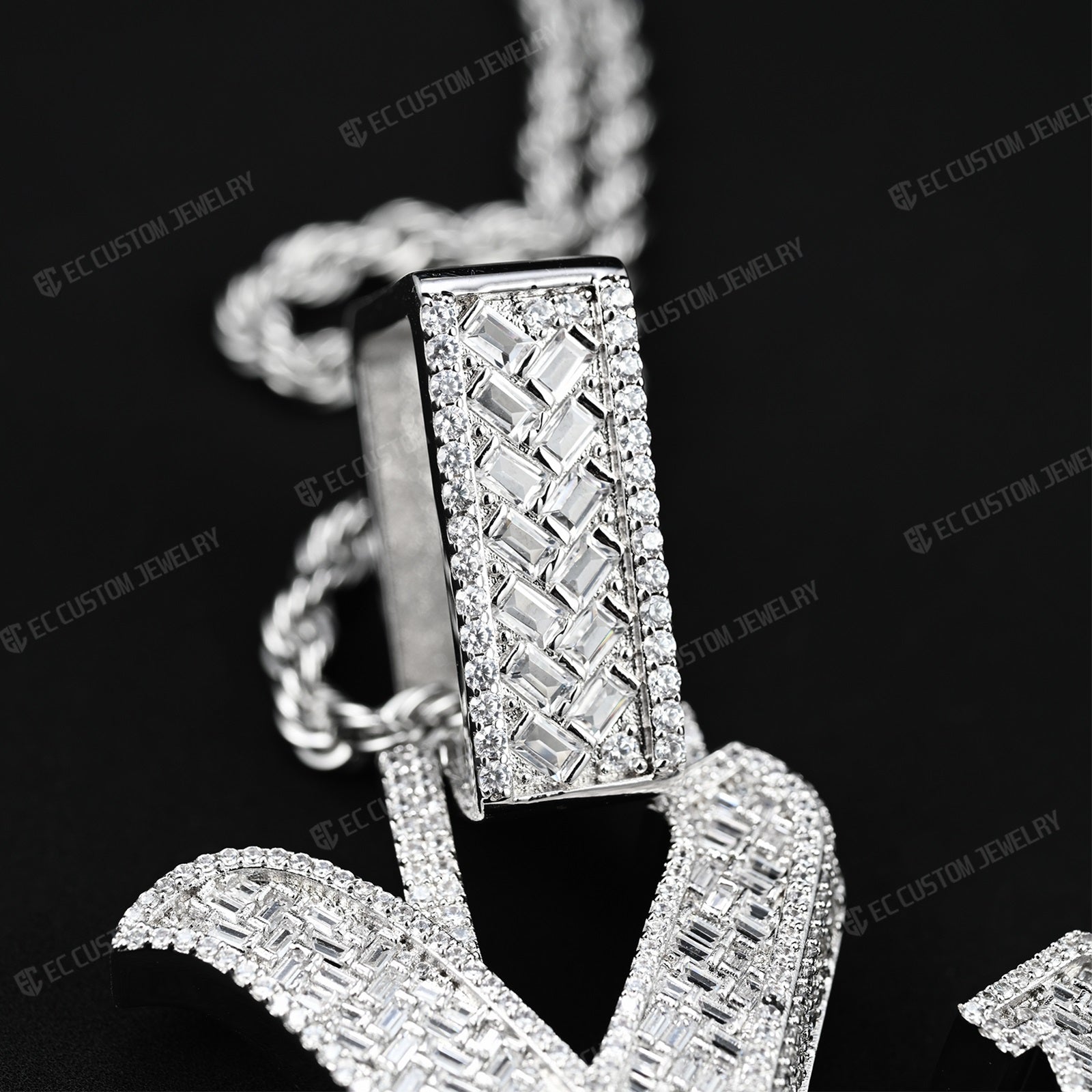 yvl ysl logo pendant hip hop rapper iced out jewelry men fashion outfit diamonds 925 silver 3