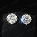 S925 Silver VVS Moissanite Ear Stubs Shining Round Cut Earrings