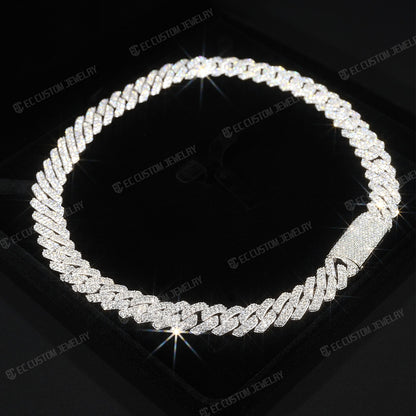 14MM ICED OUT SHINING CUBAN LINK CHAIN NECKLACE DIAMOND - HIP HOP EC CUSTOM JEWELRY 1