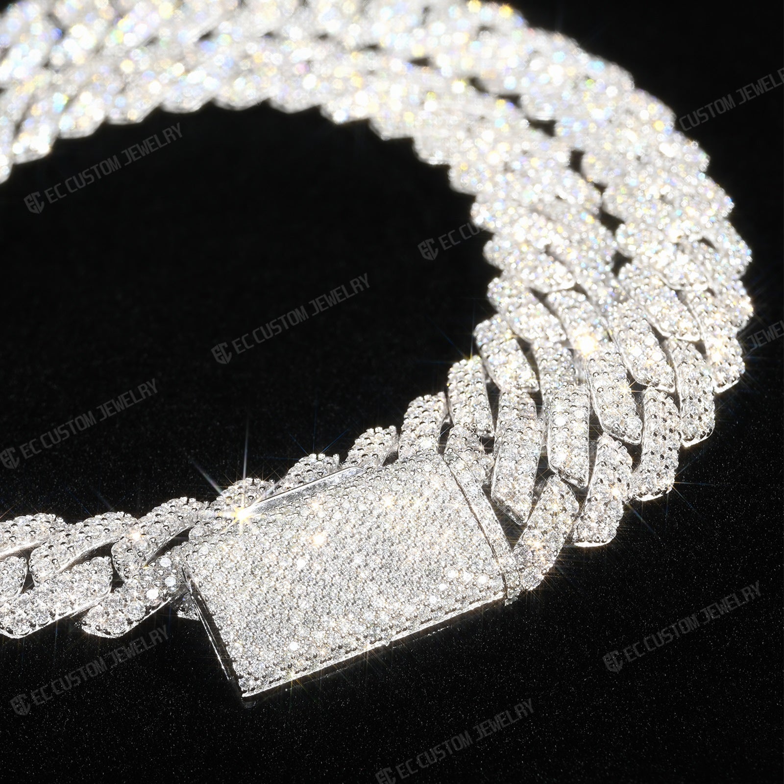 14MM ICED OUT SHINING CUBAN LINK CHAIN NECKLACE DIAMOND - HIP HOP EC CUSTOM JEWELRY 2