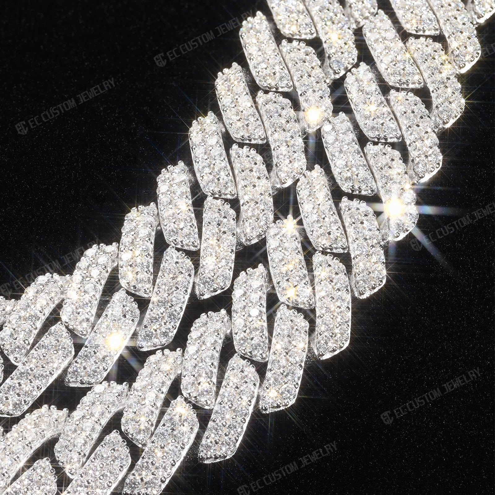 14MM ICED OUT SHINING CUBAN LINK CHAIN NECKLACE DIAMOND - HIP HOP EC CUSTOM JEWELRY 3