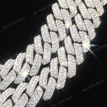 14MM ICED OUT SHINING CUBAN LINK CHAIN NECKLACE DIAMOND - HIP HOP EC CUSTOM JEWELRY 3