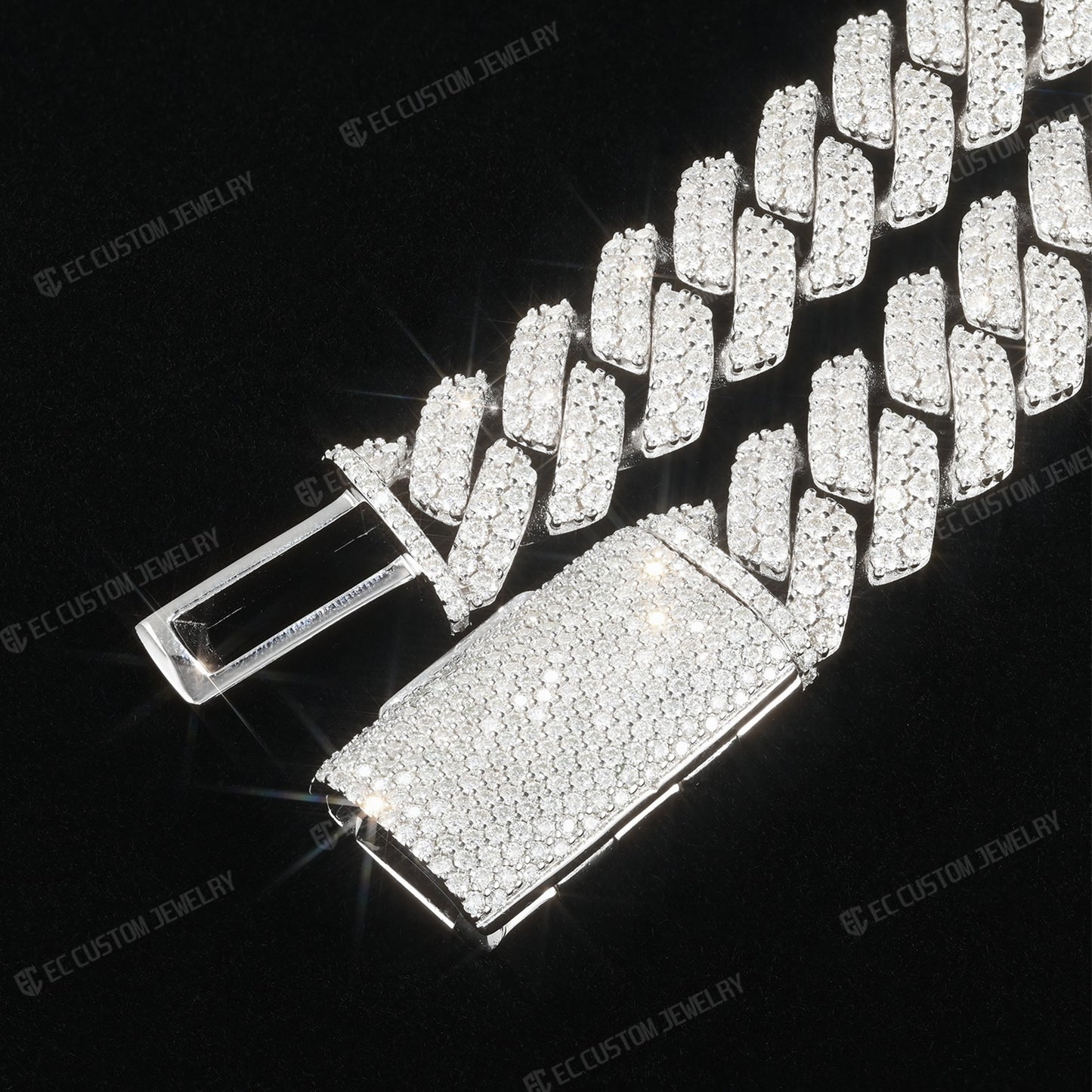 14MM ICED OUT SHINING CUBAN LINK CHAIN NECKLACE DIAMOND - HIP HOP EC CUSTOM JEWELRY 4
