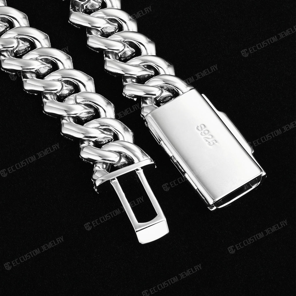 14MM ICED OUT SHINING CUBAN LINK CHAIN NECKLACE DIAMOND - HIP HOP EC CUSTOM JEWELRY 5