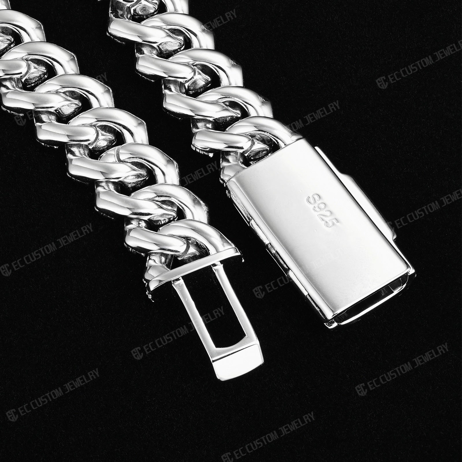 14MM ICED OUT SHINING CUBAN LINK CHAIN NECKLACE DIAMOND - HIP HOP EC CUSTOM JEWELRY 5