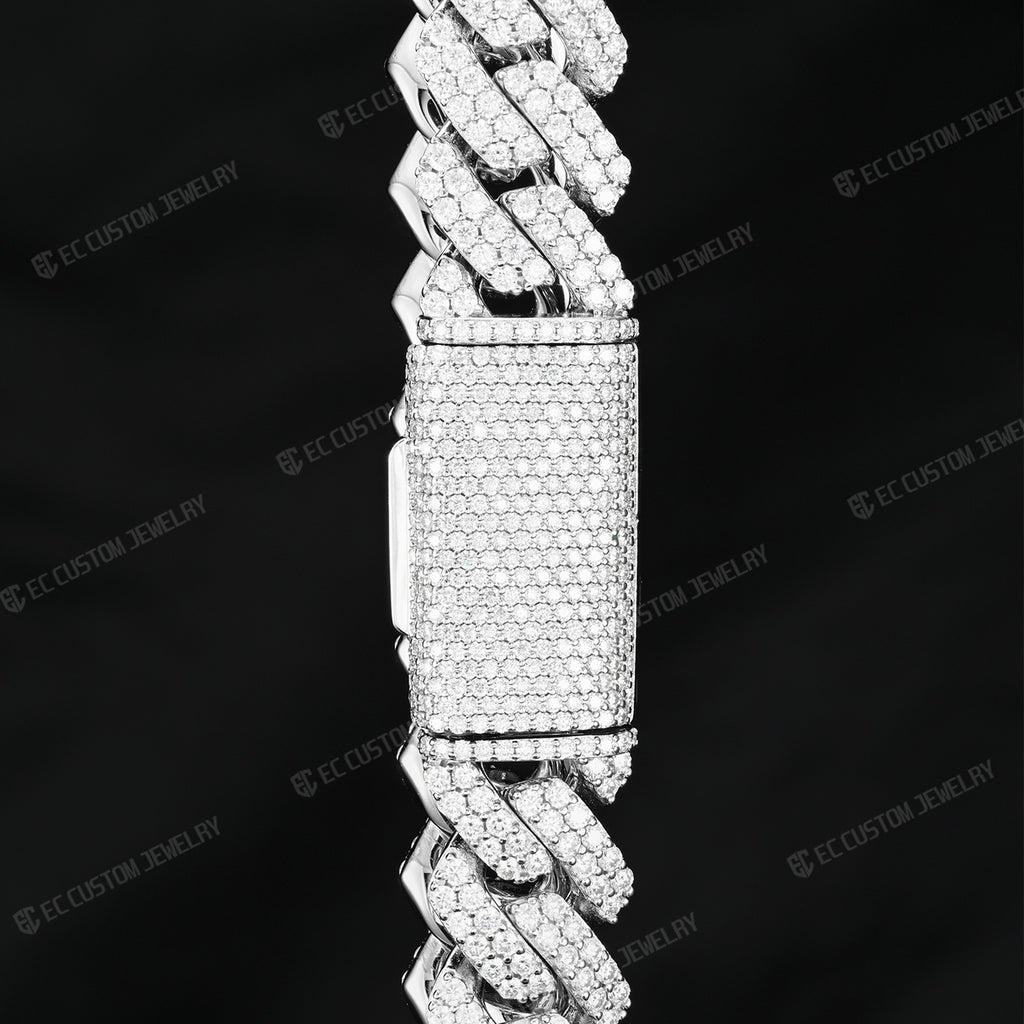 14MM ICED OUT SHINING CUBAN LINK CHAIN NECKLACE DIAMOND - HIP HOP EC CUSTOM JEWELRY 6