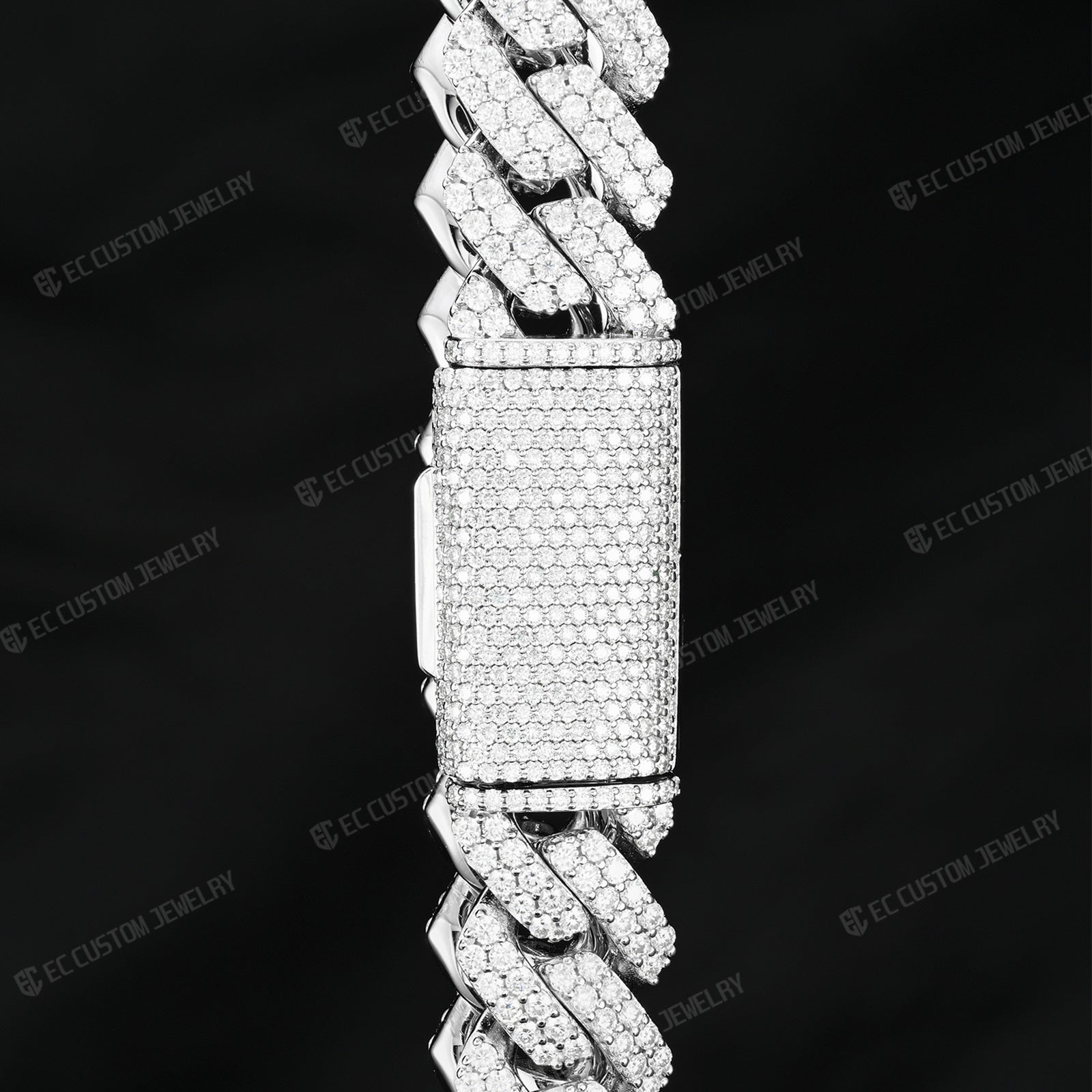 14MM ICED OUT SHINING CUBAN LINK CHAIN NECKLACE DIAMOND - HIP HOP EC CUSTOM JEWELRY 6