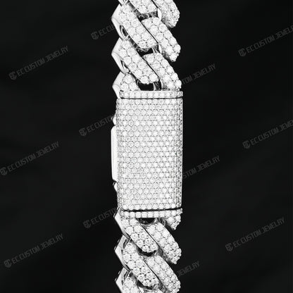 14MM ICED OUT SHINING CUBAN LINK CHAIN NECKLACE DIAMOND - HIP HOP EC CUSTOM JEWELRY 6