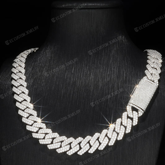 14MM ICED OUT SHINING CUBAN LINK CHAIN NECKLACE DIAMOND - HIP HOP EC CUSTOM JEWELRY 7