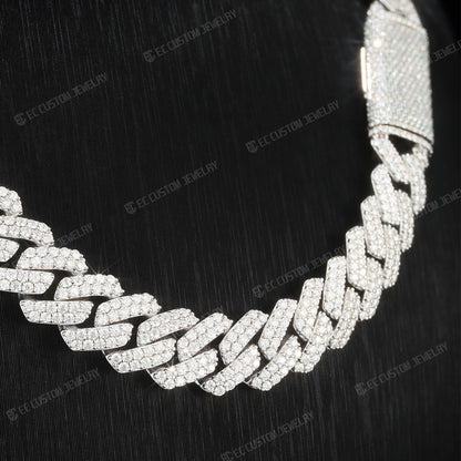 14MM ICED OUT SHINING CUBAN LINK CHAIN NECKLACE DIAMOND - HIP HOP EC CUSTOM JEWELRY 8