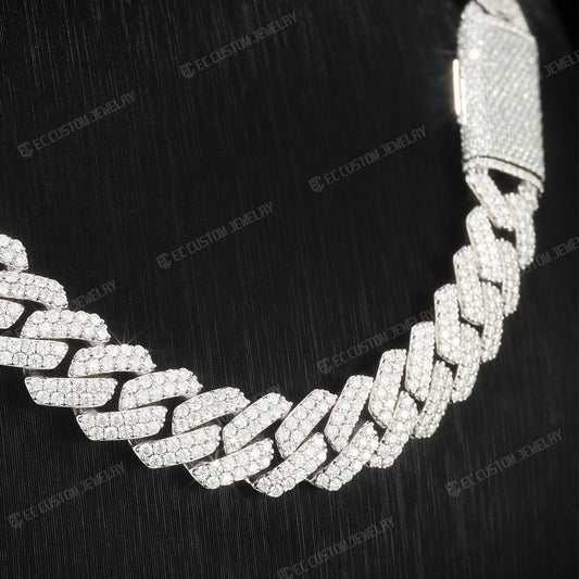 14MM ICED OUT SHINING CUBAN LINK CHAIN NECKLACE DIAMOND - HIP HOP EC CUSTOM JEWELRY 8