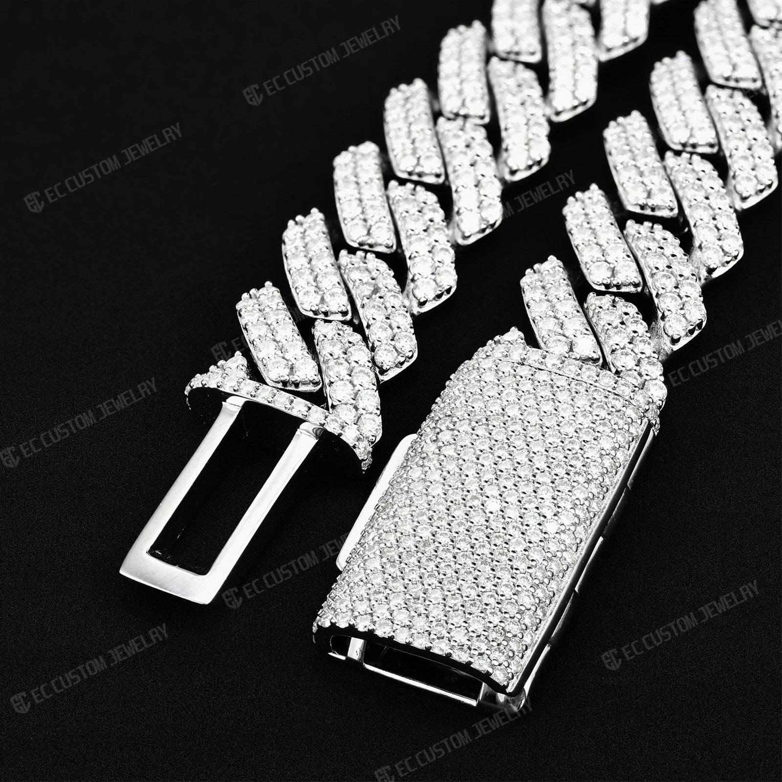 14MM S925 CUBAN LINK CHAIN ICED OUT BRACELET DIAMOND EC HIP HOP JEWELRY for MAN 1