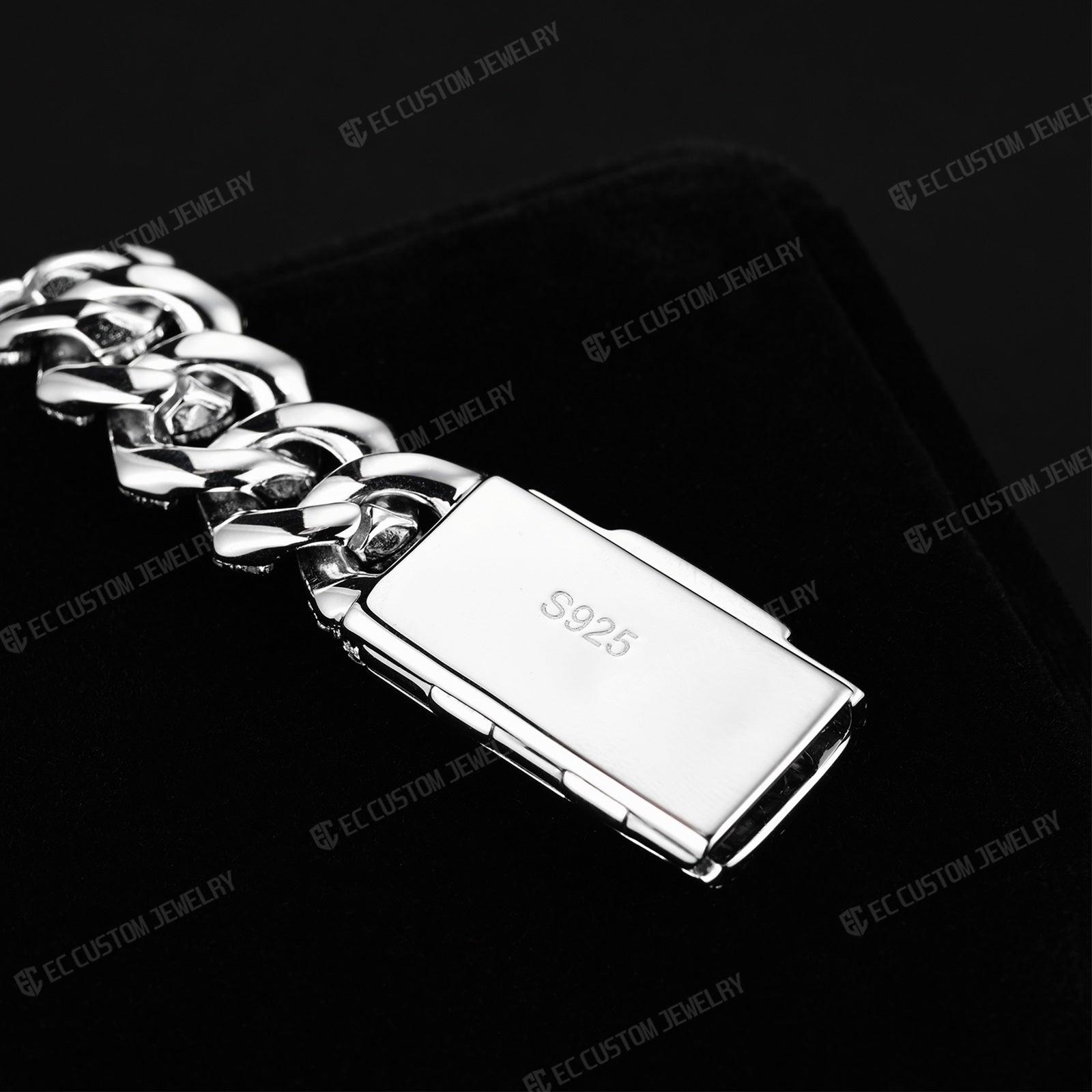 14MM S925 CUBAN LINK CHAIN ICED OUT BRACELET DIAMOND EC HIP HOP JEWELRY for MAN 2