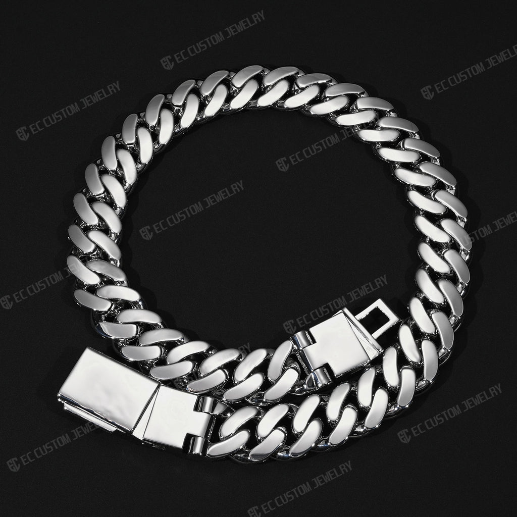20MM Cross Cuban Necklace  Iced Out Link Chain