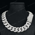 20mm Iced out Irregular Cuban Link Chain HipHop Prong Necklace Bracelet Jewelry For Men