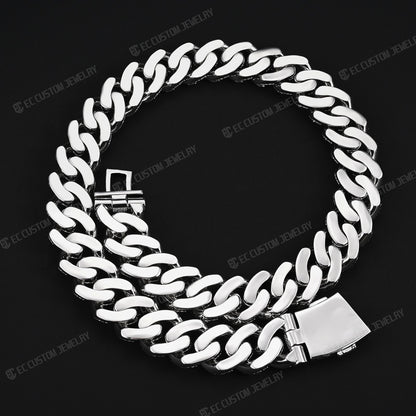 NEW 22MM ICED OUT CUBAN NECKLACE LINK CHAIN