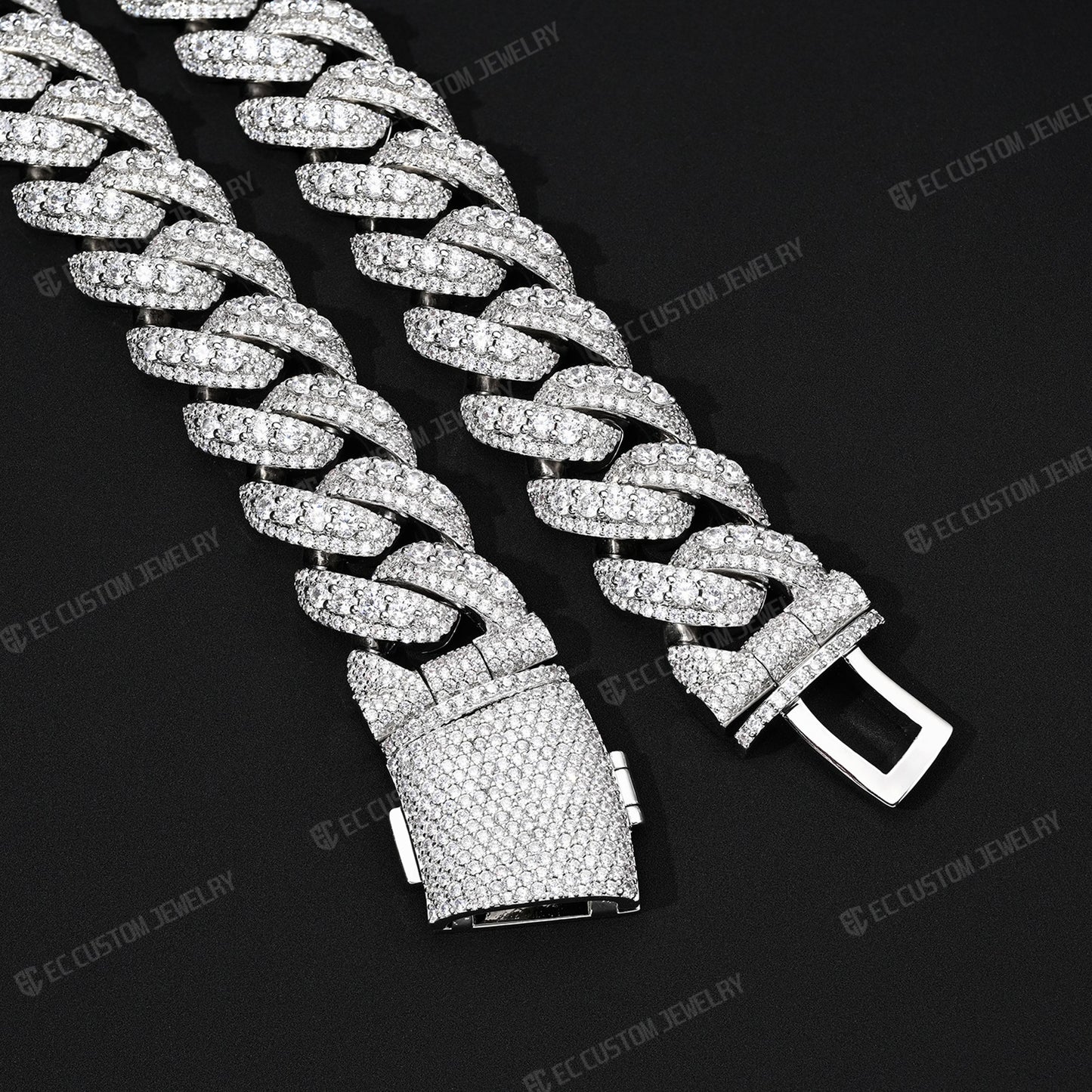 NEW 22MM ICED OUT CUBAN NECKLACE LINK CHAIN