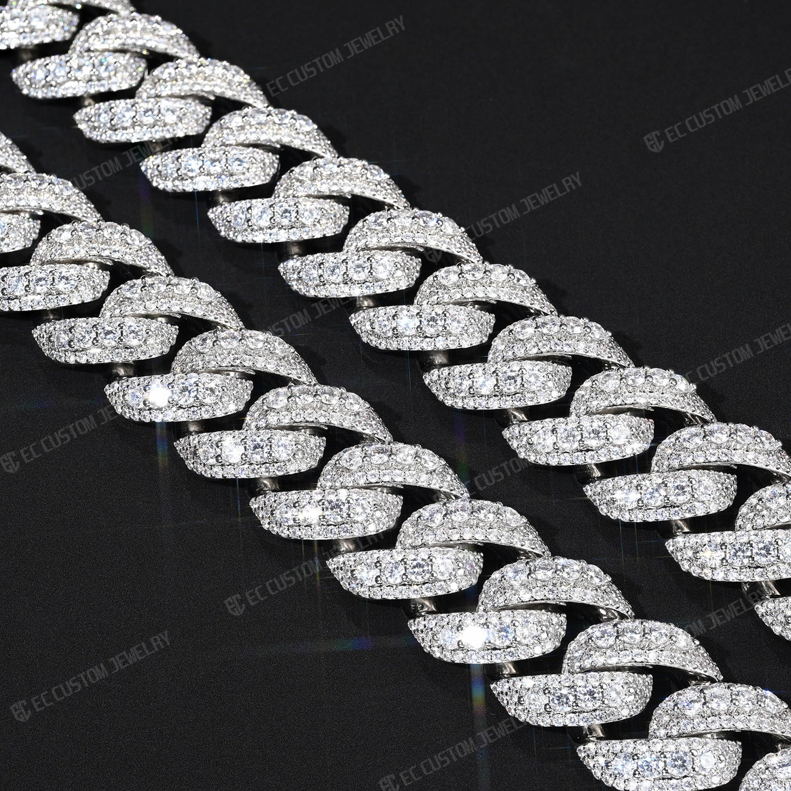 NEW 22MM ICED OUT CUBAN NECKLACE LINK CHAIN