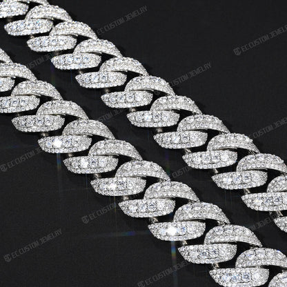 NEW 22MM ICED OUT CUBAN NECKLACE LINK CHAIN