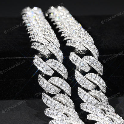 NEW 22MM ICED OUT CUBAN NECKLACE LINK CHAIN
