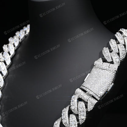 NEW 22MM ICED OUT CUBAN NECKLACE LINK CHAIN