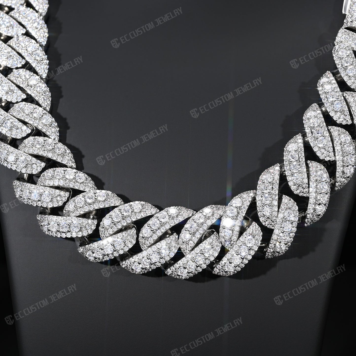 NEW 22MM ICED OUT CUBAN NECKLACE LINK CHAIN