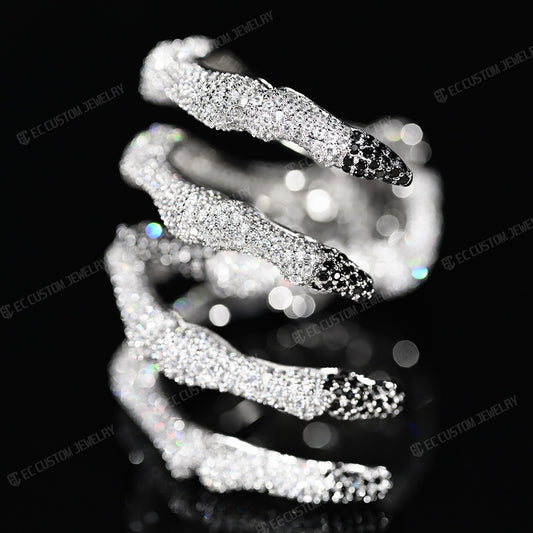 SKELETON HAND DIAMOND BRACELET SKULL GHOST CLAW HIP HOP JEWELRY