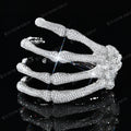 3D Adjustable Ghost Claw Ice Out Bracelet For Men Hip Hop Style Hollow Skull Bracelet Full Diamond Bracelet Jewelry 1