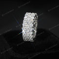 3-Row VVS Moissanite Eternity Ring