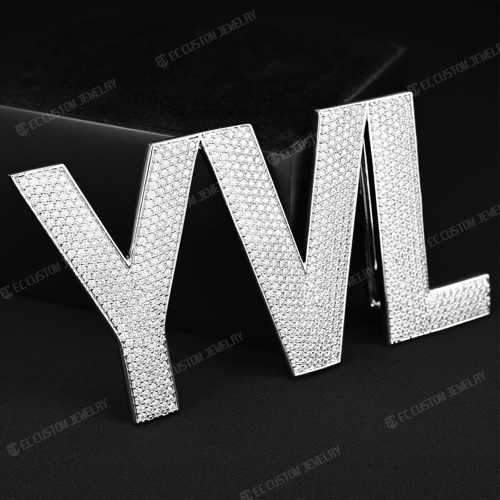 Bold YVL Iced Out Pendant Hip Hop Jewelry EC Custom Jewelry Streetwear opium gang yvl pendant necklace 2