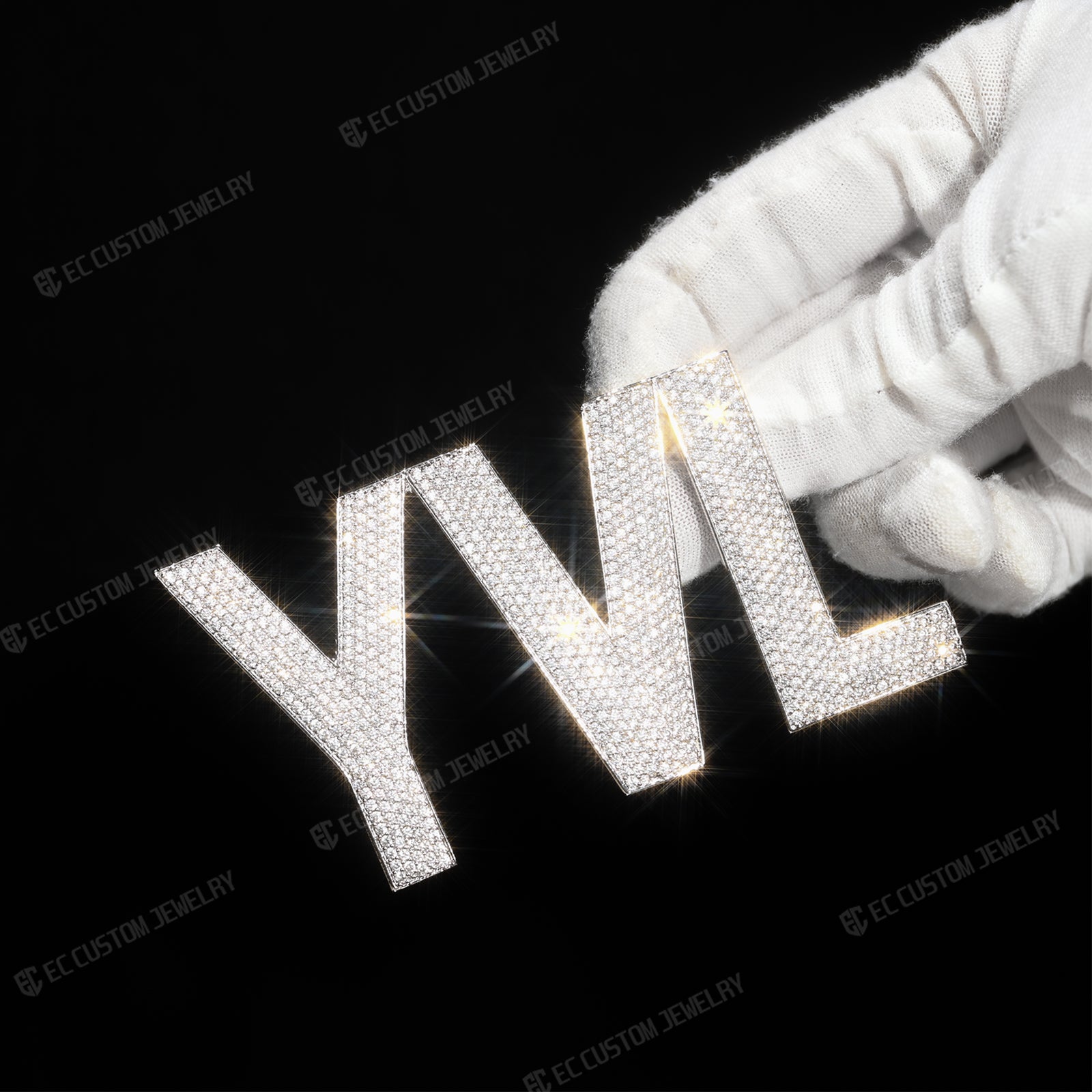Bold YVL Iced Out Pendant Hip Hop Jewelry EC Custom Jewelry Streetwear opium gang yvl pendant necklace 5