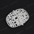 CH Cross Iced Out Belt Buckle Hip Hop Streetwear Heart Chrome 4