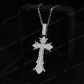 Iced Out Gothic Spike Cross Pendant Rapper