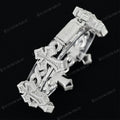 Custom 925 Sterling Silver Iced Infinite Cross Cuban Chain bracelet VVS Moissanite Diamond Hip Hop Cuban Bracelet for men 