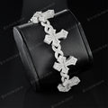 Custom 925 Sterling Silver Iced Infinite Cross Cuban Chain bracelet VVS Moissanite Diamond Hip Hop Cuban Bracelet for men 