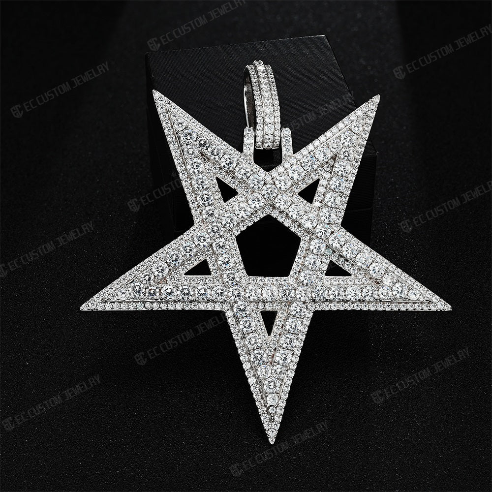 Moissanite star pendant necklace