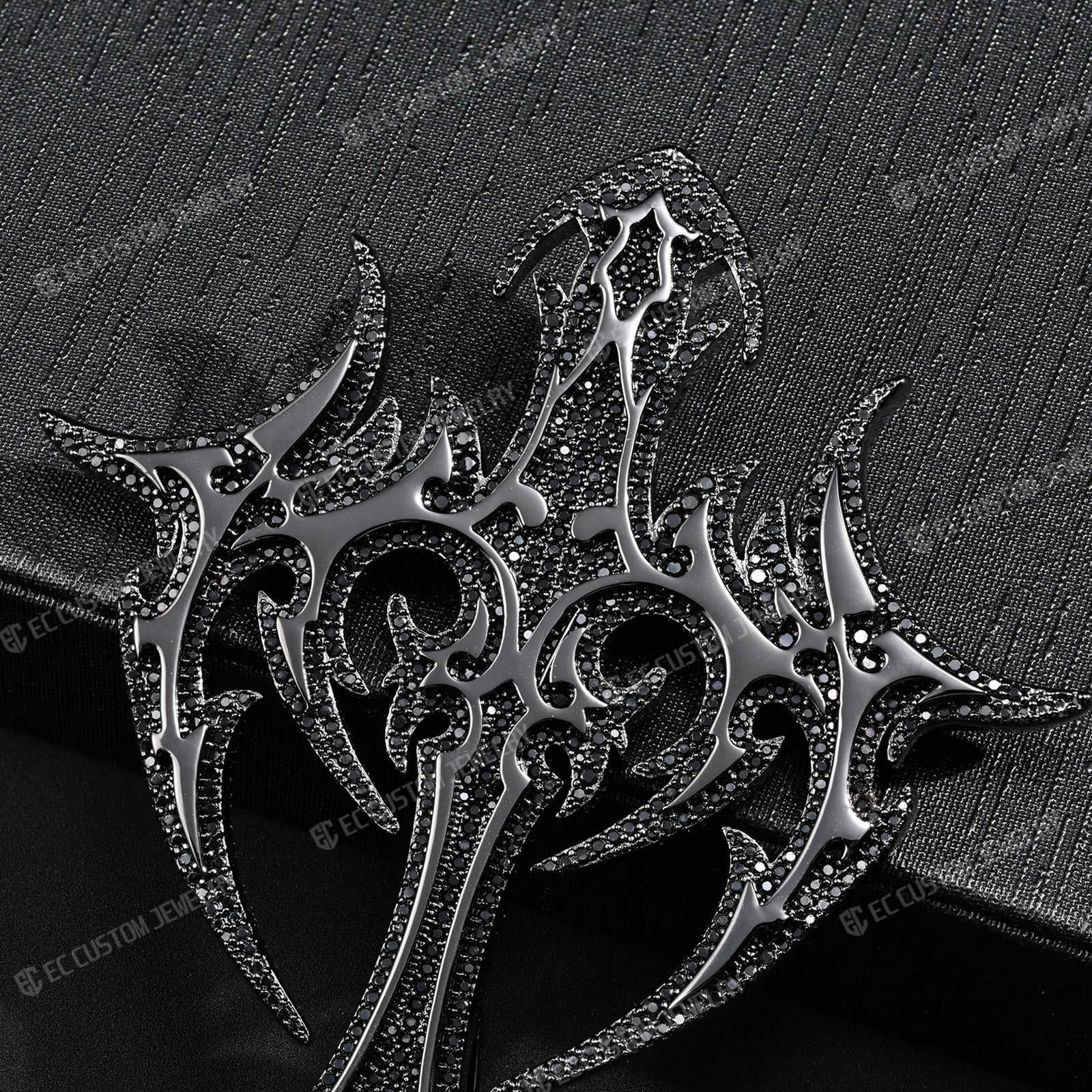 Destroy Lonely DARK LORD Cross Pendant Black Diamonds Iced Out Pendant 