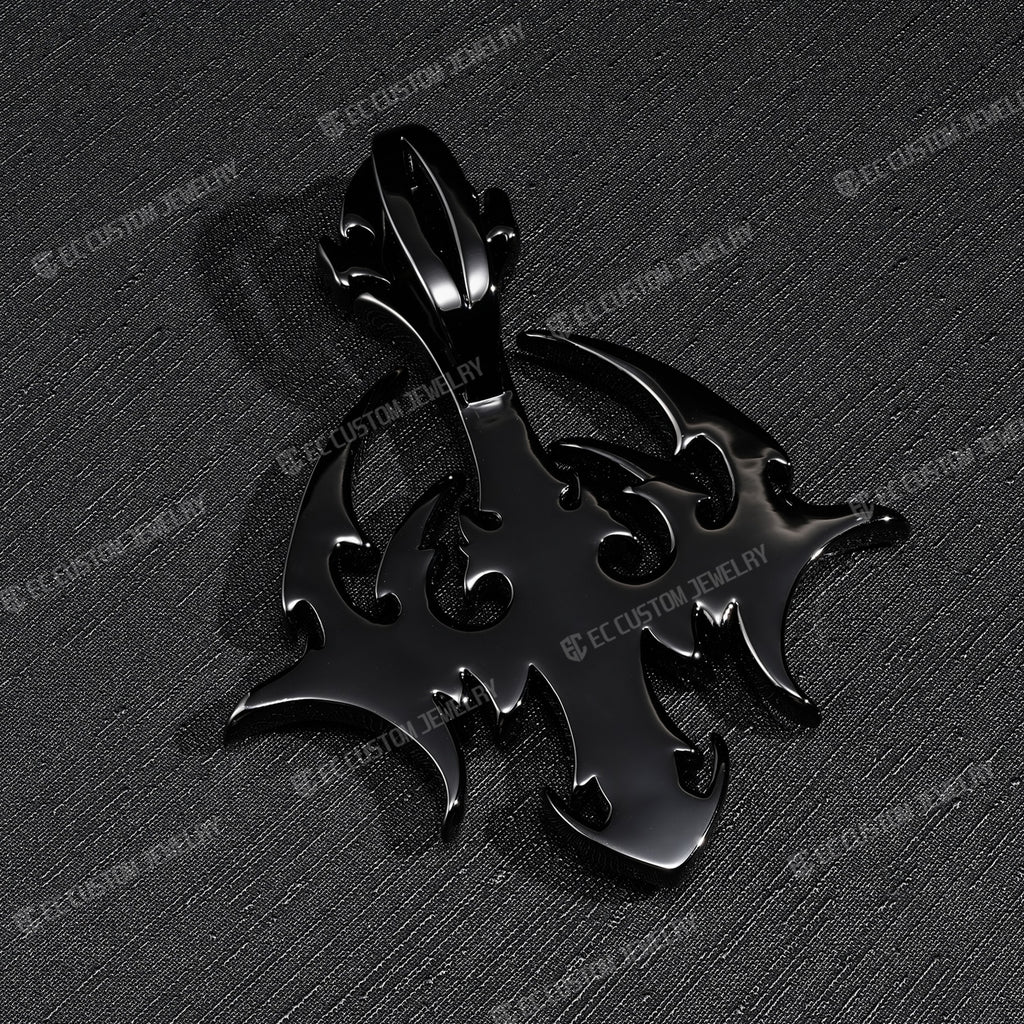 Destroy Lonely DARK LORD Cross Pendant Black Diamonds Iced Out Pendant 