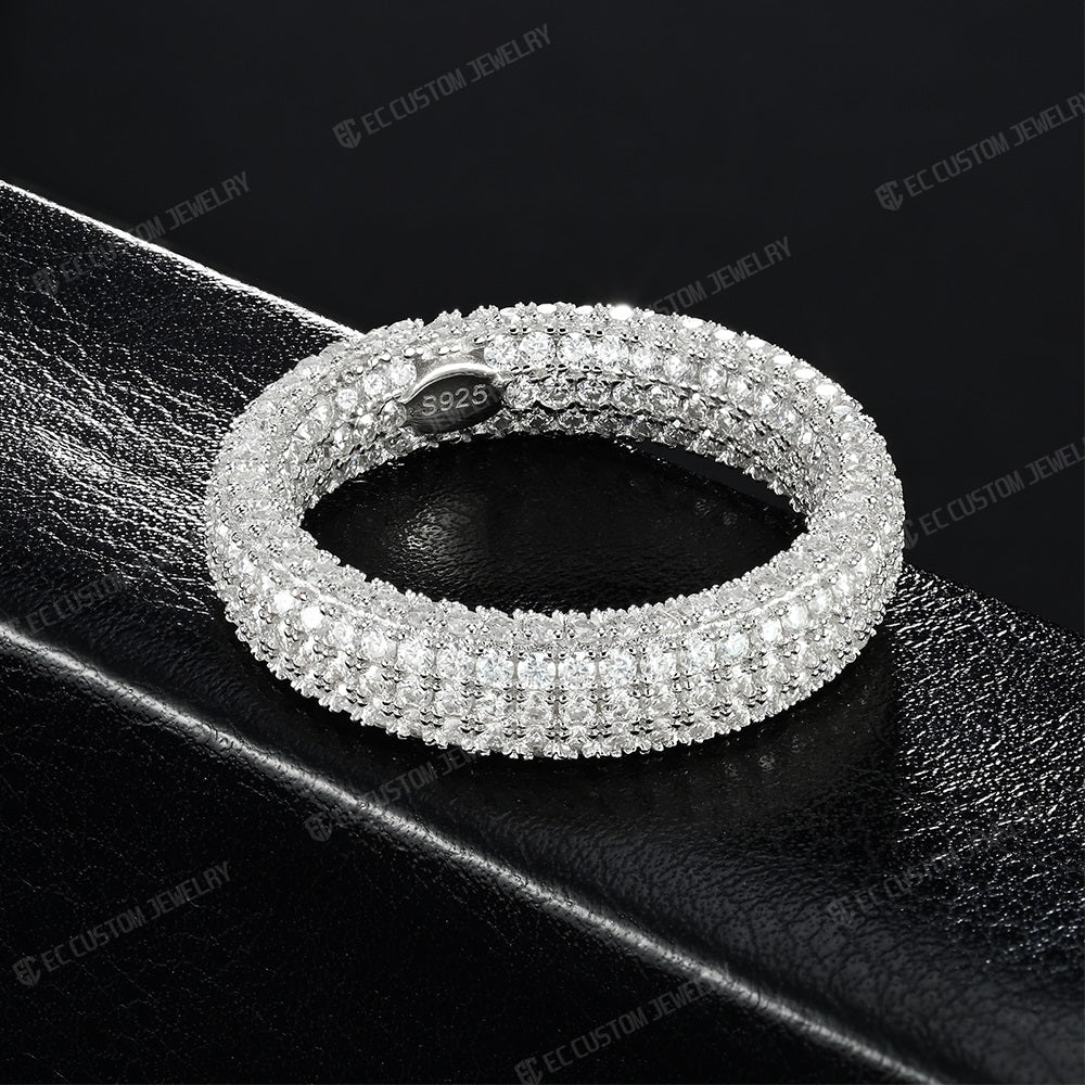 vvs moissanite ring sterling silver 18k gold plated rings