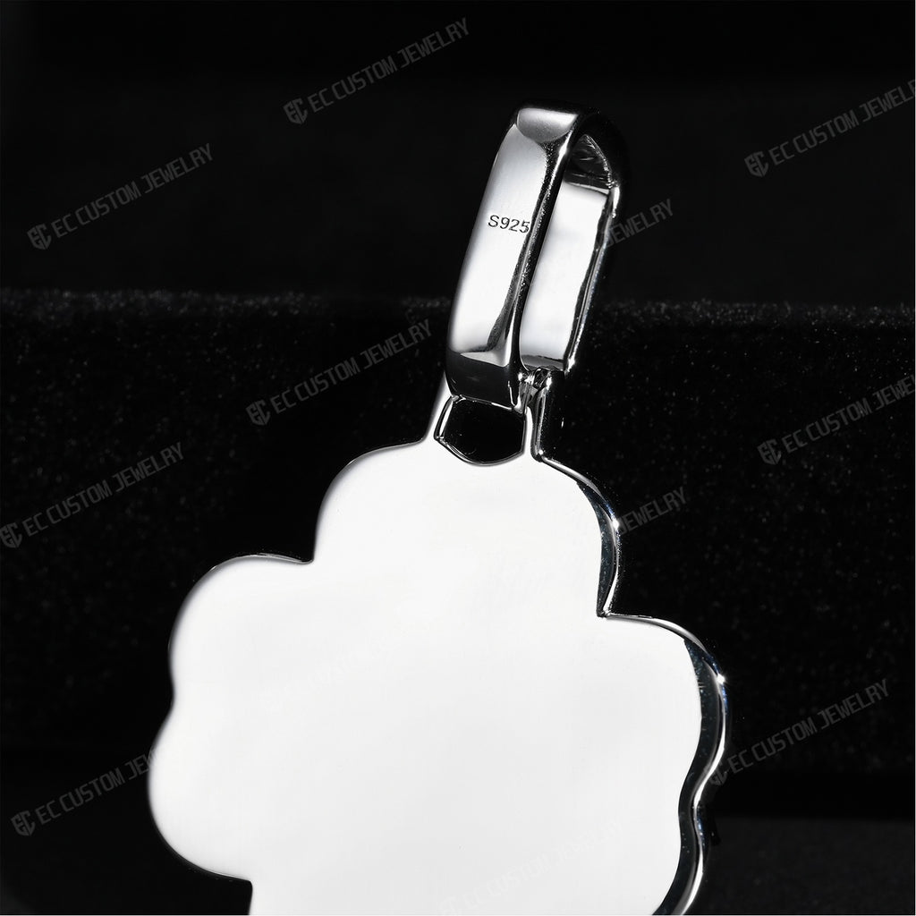 Iced Out Clover Pendant VVS Moissanite Four-Leaf Pendant