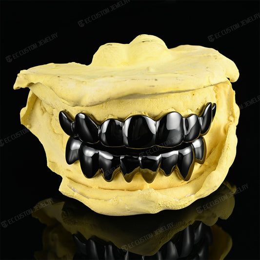 SOLID BLACK DEEP CUT GRILLZ