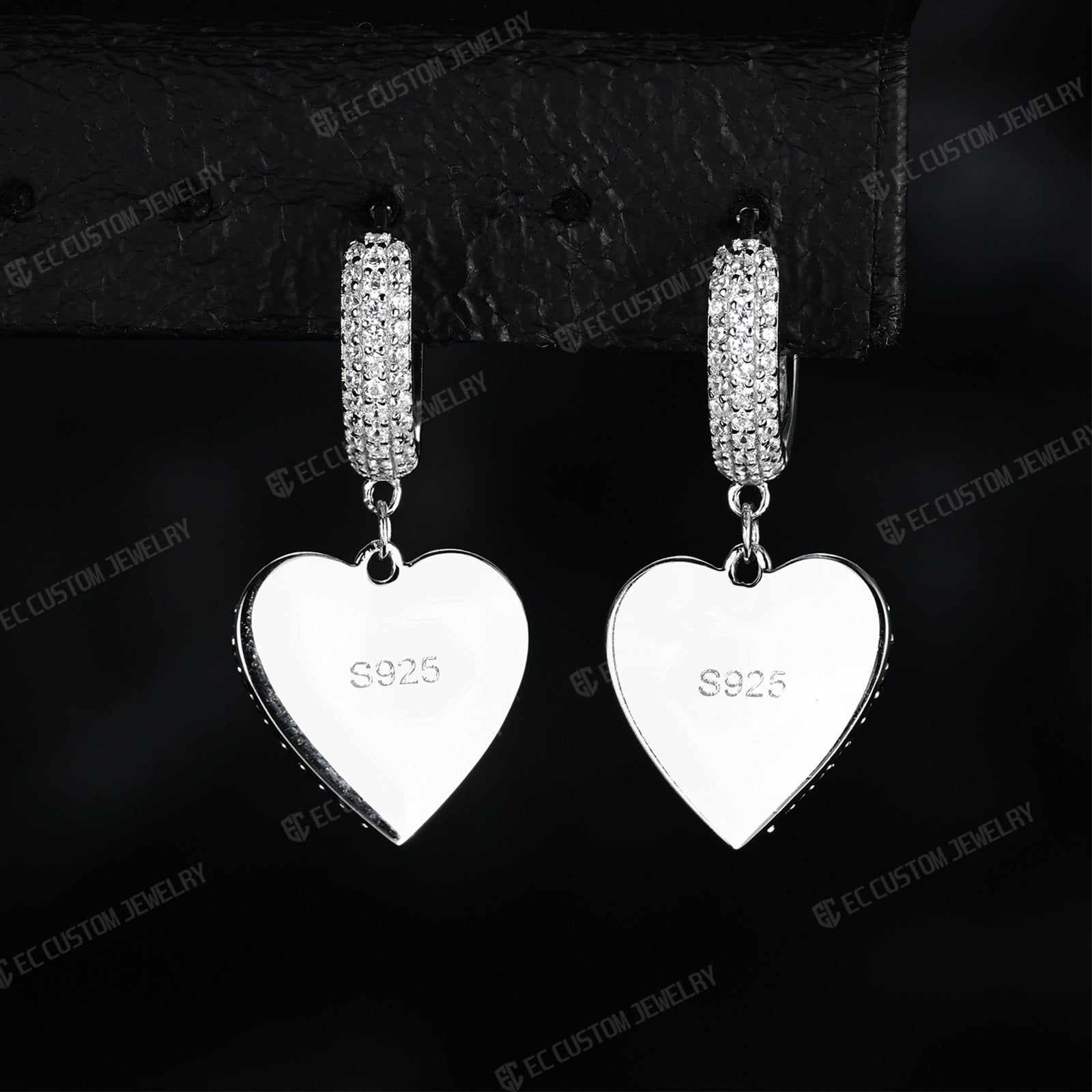 Heartbreak earrings moissanite diamond heart broken earrings iced out streetwear jewelry for man